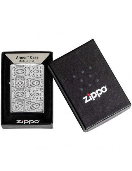 Brichetă Zippo 48066 Geometric Design Deep Carved Armor