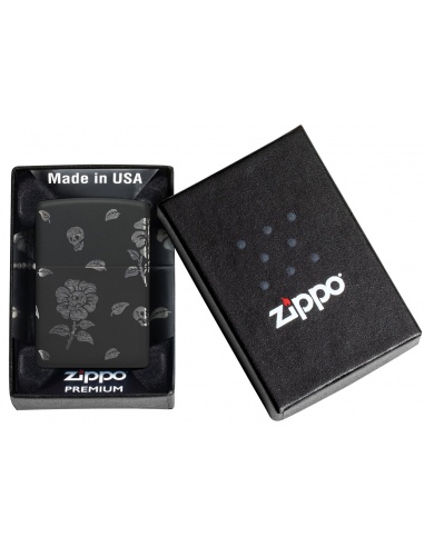 Brichetă Zippo 48931 Blooming Flowers and Skull