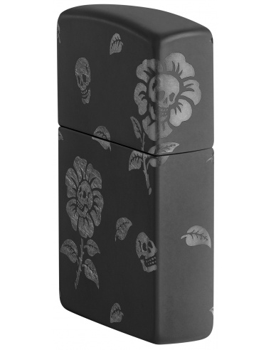 Brichetă Zippo 48931 Blooming Flowers and Skull
