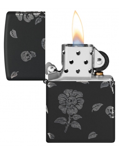 Brichetă Zippo 48931 Blooming Flowers and Skull