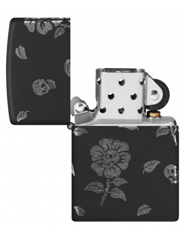 Brichetă Zippo 48931 Blooming Flowers and Skull