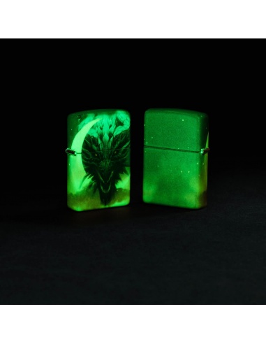 Brichetă Zippo 48934 Fierce Dragon and Moon - Glow-in-the-Dark
