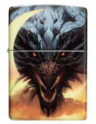Brichetă Zippo 48934 Fierce Dragon and Moon - Glow-in-the-Dark