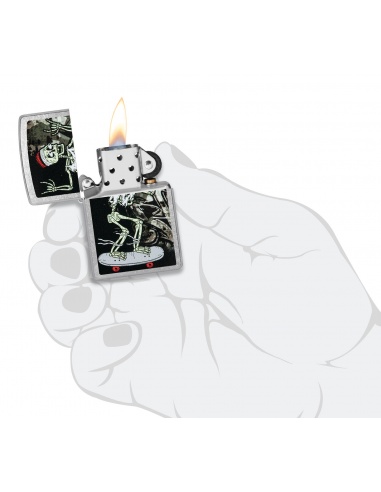 Brichetă Zippo 48911 Skateboarding Skeleton