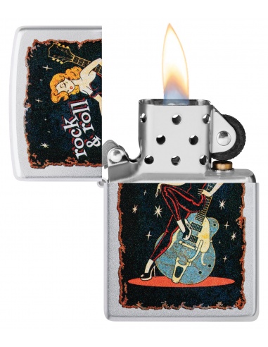 Brichetă Zippo 48930 Cool Chick Pinup Rock n Roll