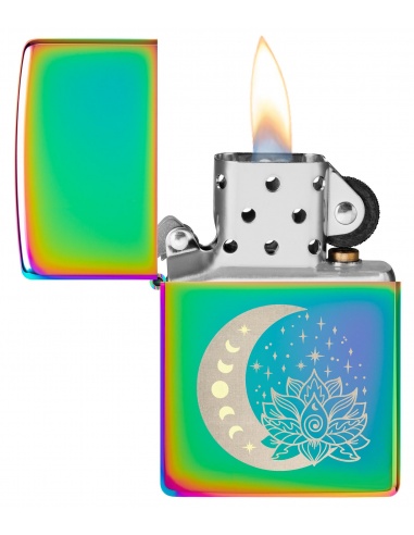 Brichetă Zippo 48910 Spiritual Moon Stars and Lotus Flower