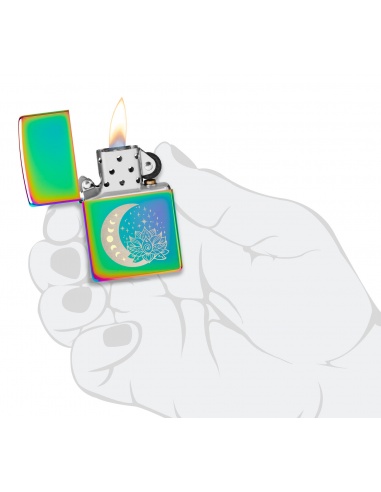 Brichetă Zippo 48910 Spiritual Moon Stars and Lotus Flower