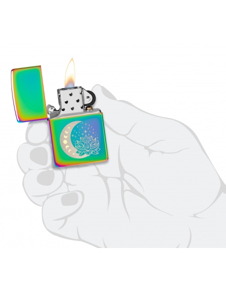 Brichetă Zippo 48910 Spiritual Moon Stars and Lotus Flower