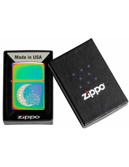 Brichetă Zippo 48910 Spiritual Moon Stars and Lotus Flower