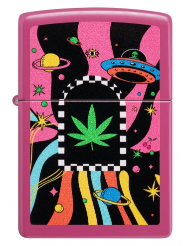 Brichetă Zippo 48928 Cannabis Leaf and Trippy Design
