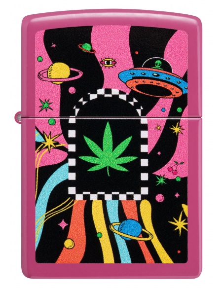 Brichetă Zippo 48928 Cannabis Leaf and Trippy Design