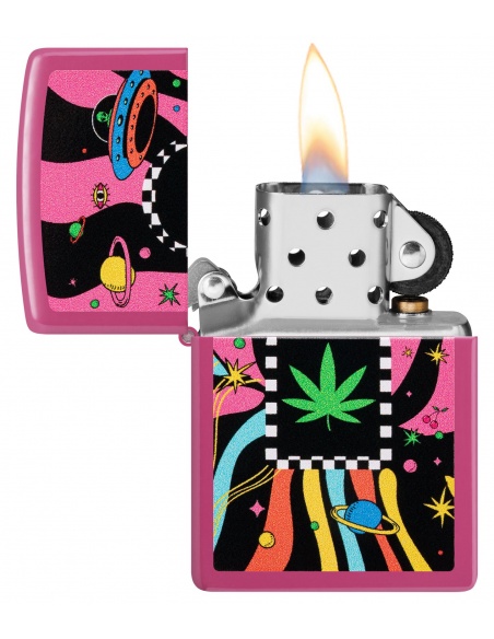 Brichetă Zippo 48928 Cannabis Leaf and Trippy Design