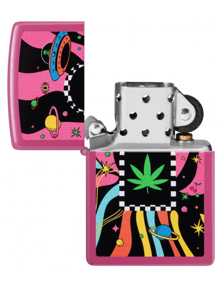 Brichetă Zippo 48928 Cannabis Leaf and Trippy Design