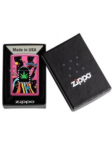 Brichetă Zippo 48928 Cannabis Leaf and Trippy Design