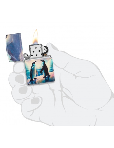 Brichetă Zippo 46014 Penguin Pair - Glow-in-the-Dark