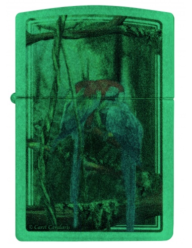Brichetă Zippo 48972 Carol Cavalaris Ara Parrots - Glow-in-the-Dark