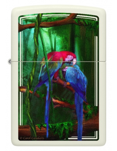 Brichetă Zippo 48972 Carol Cavalaris Ara Parrots - Glow-in-the-Dark