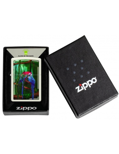 Brichetă Zippo 48972 Carol Cavalaris Ara Parrots - Glow-in-the-Dark