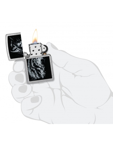 Brichetă Zippo 46149 Lindsay Kivi - Shadow Wolf