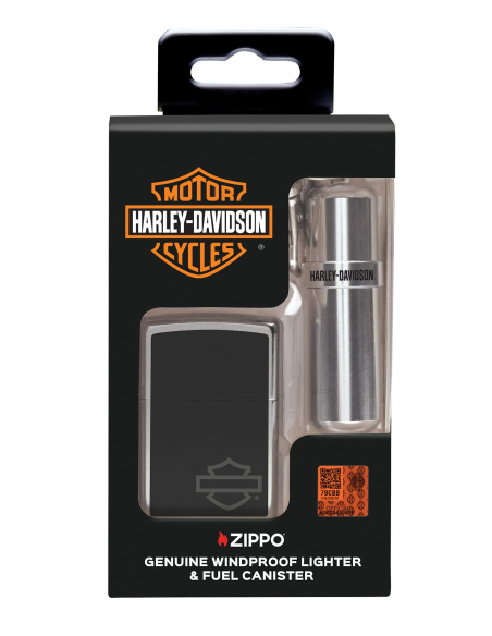 Set cadou Zippo Harley-Davidson brichetă + breloc canistră pentru benzină 46131