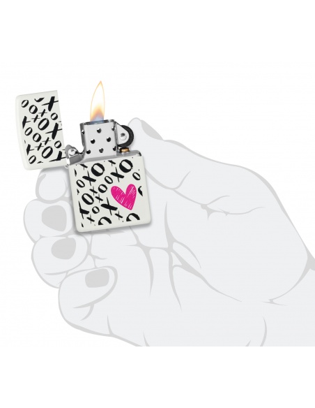 Brichetă Zippo 46471 Pink Heart Hugs and Kisses