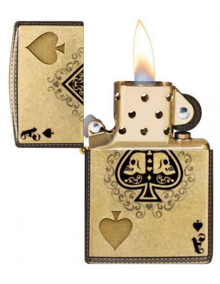 Brichetă Zippo 46388 Ace of Spades with Skulls