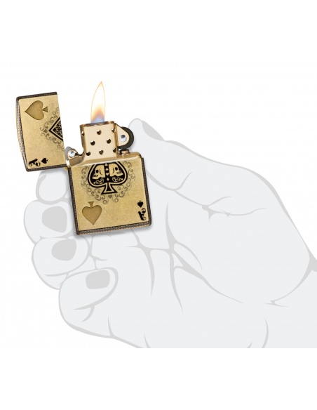 Brichetă Zippo 46388 Ace of Spades with Skulls