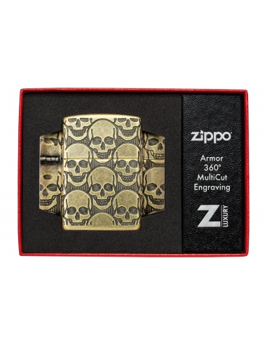 Brichetă Zippo 46302 Crackling Cranium Deep Carved Armor