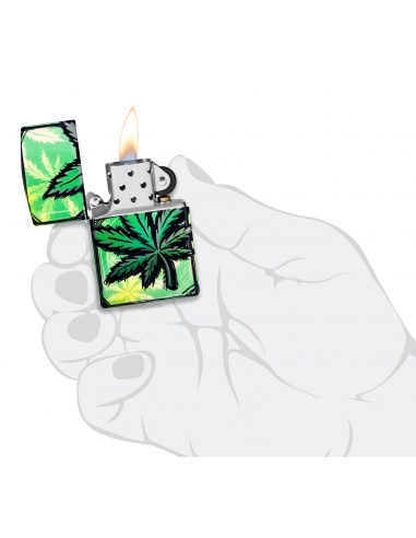 Brichetă Zippo 46253 Cannabis Leaves Glow in the Dark