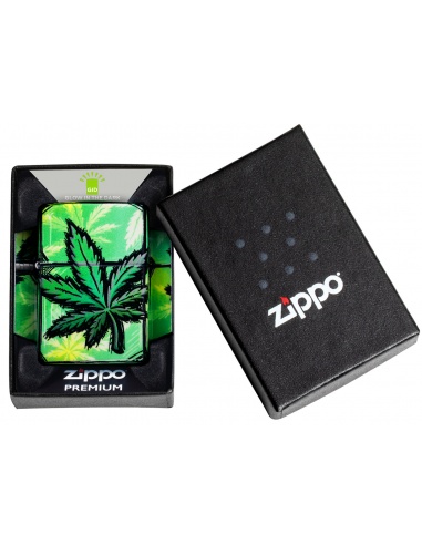 Brichetă Zippo 46253 Cannabis Leaves Glow in the Dark