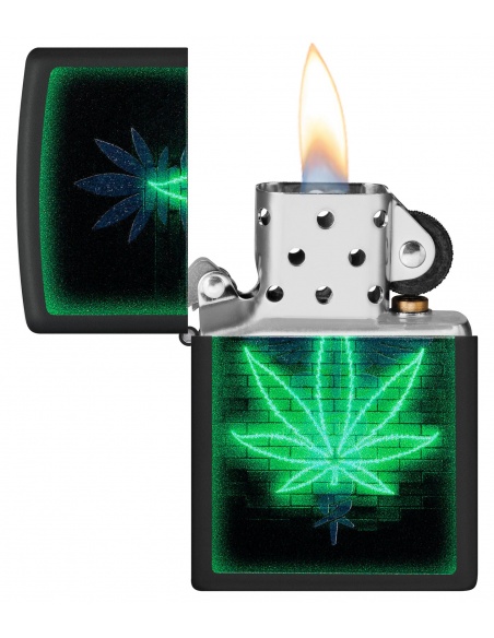 Brichetă Zippo 46266 Gleaming Cannabis Black Light