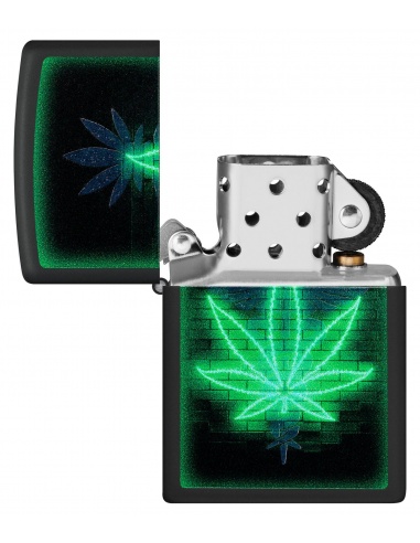 Brichetă Zippo 46266 Gleaming Cannabis Black Light