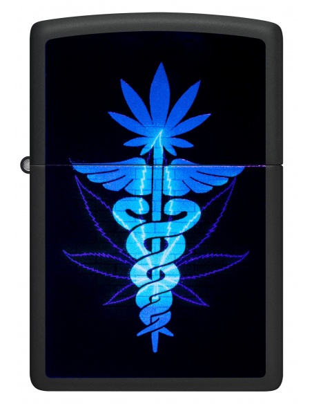 Brichetă Zippo 46266 Gleaming Cannabis Black Light