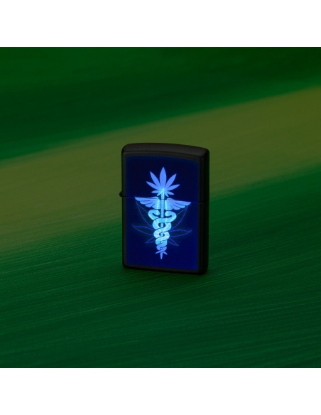 Brichetă Zippo 46266 Gleaming Cannabis Black Light