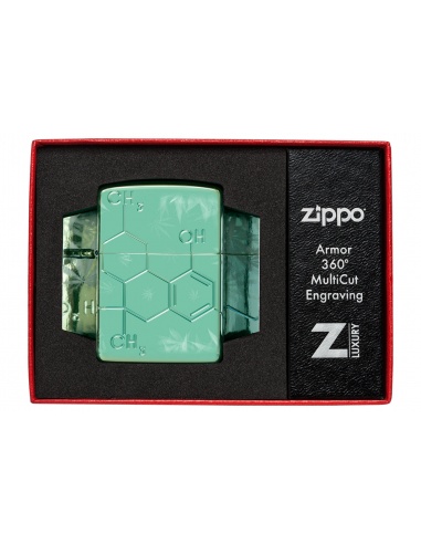 Brichetă Zippo 46313 Cannabis Chemical Compound Deep Carved