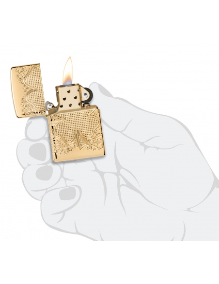 Brichetă Zippo 46301 Lucky Clover Deep Carved Armor