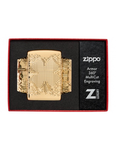 Brichetă Zippo 46301 Lucky Clover Deep Carved Armor