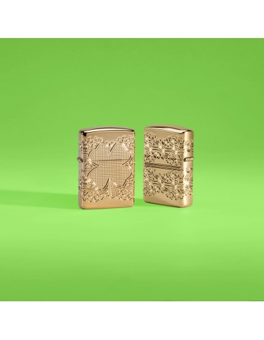 Brichetă Zippo 46301 Lucky Clover Deep Carved Armor