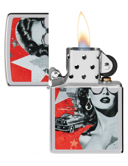 Brichetă Zippo 46239 Retro Car and Glamorous Woman
