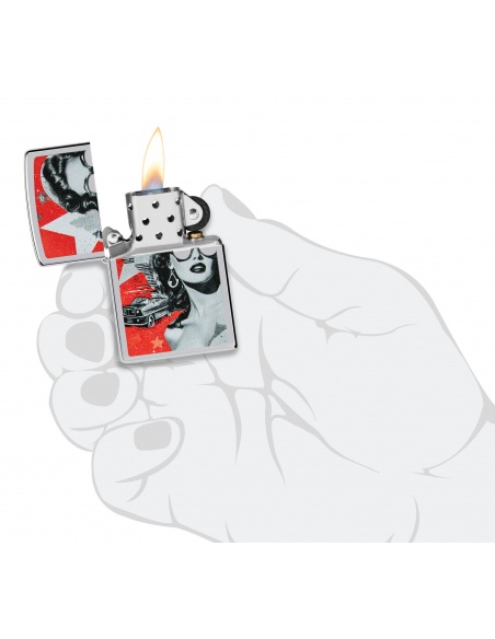Brichetă Zippo 46239 Retro Car and Glamorous Woman