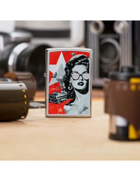 Brichetă Zippo 46239 Retro Car and Glamorous Woman