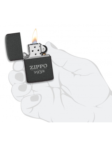 Brichetă Zippo 46567 Black Crackle 1941 Vintage Design