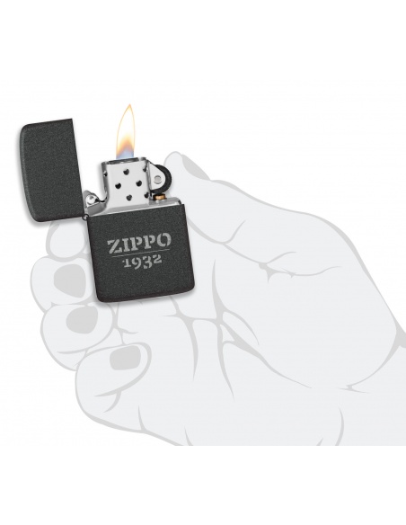 Brichetă Zippo 46567 Black Crackle 1941 Vintage Design