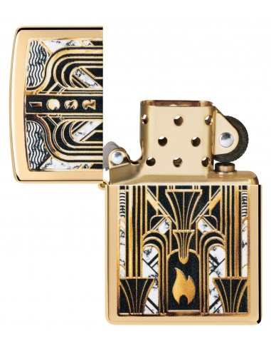 Brichetă Zippo 46585 Art Deco Flame Logo