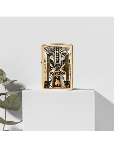 Brichetă Zippo 46585 Art Deco Flame Logo