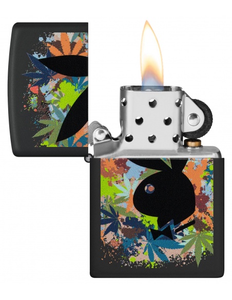 Brichetă Zippo 46222 Playboy Bunny Logo and Cannabis Leaf