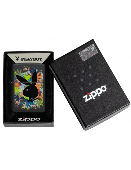 Brichetă Zippo 46222 Playboy Bunny Logo and Cannabis Leaf