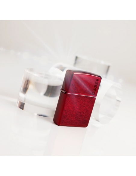 Brichetă Zippo 21063ZL Candy Apple Red with Zippo Logo