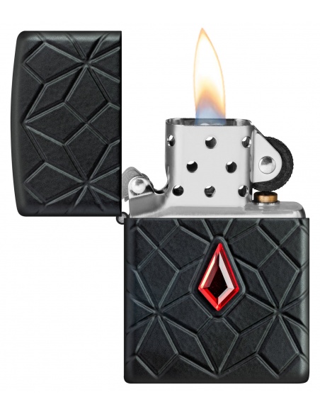 Brichetă Zippo 46756 Deep Carve Armor with Red Crystal