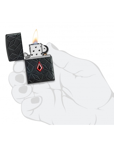 Brichetă Zippo 46756 Deep Carve Armor with Red Crystal
